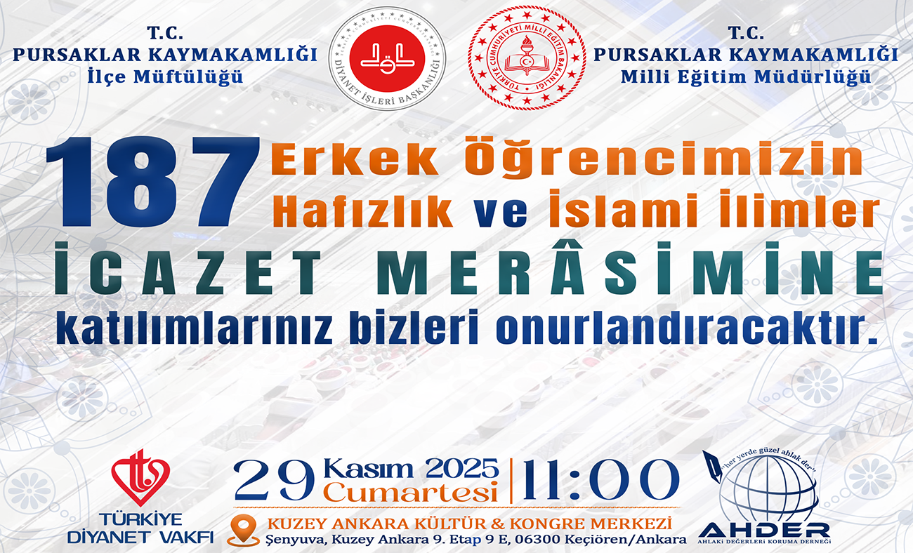 Pursaklar Müftülüğü   Ehlibeyt Kur'an Kursları İcazet Merasimi.	