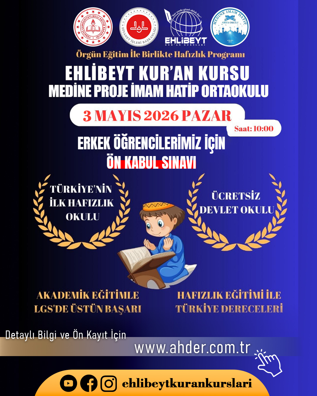 EHLİBEYT KURAN KURSU MEDİNE PROJE İHO 