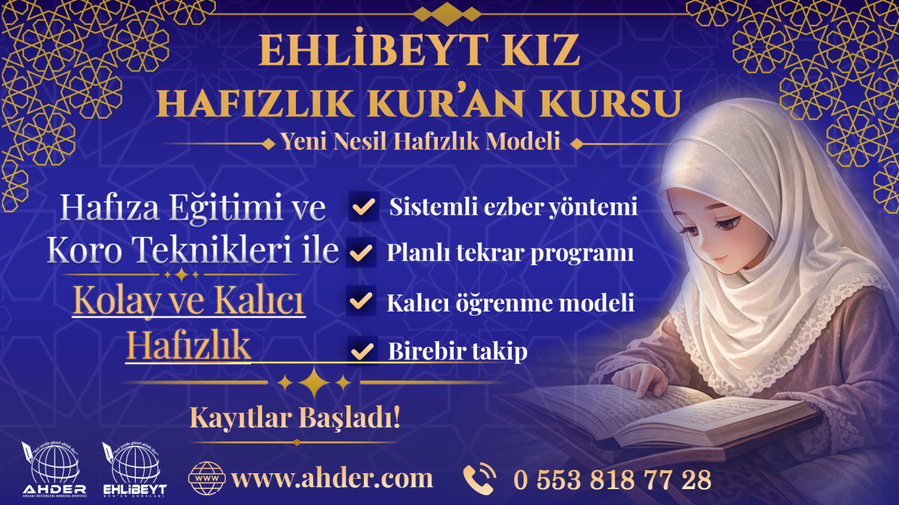 Ehlibeyt Kız Hafızlık Programı – Kayıtlar Başladı
